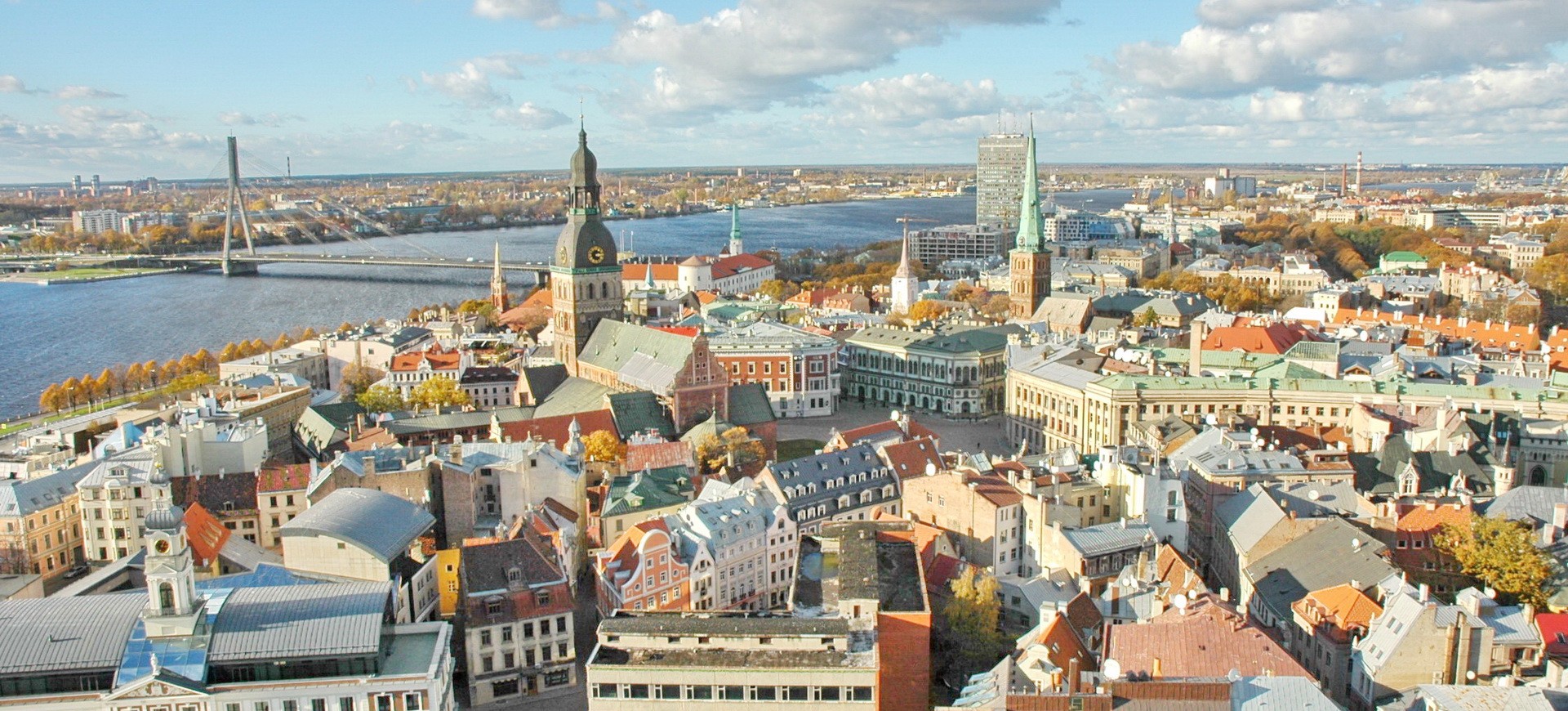 Riga vue panoramique en Lettonie