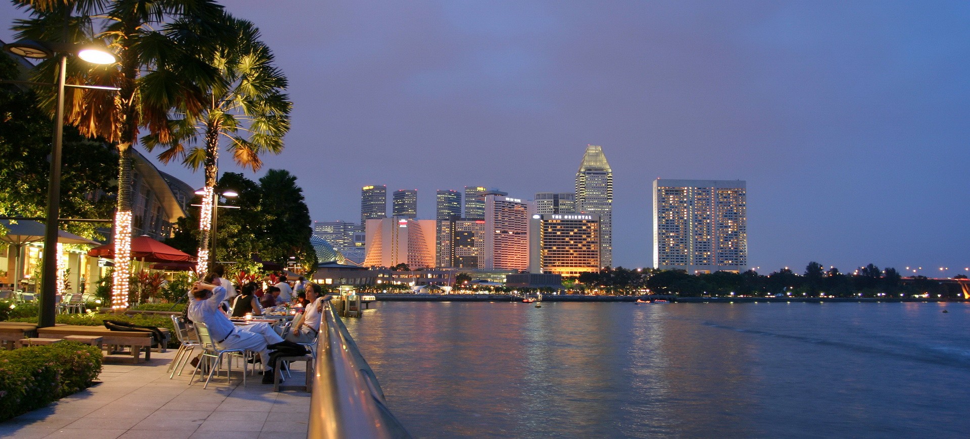 Singapour Baie by night