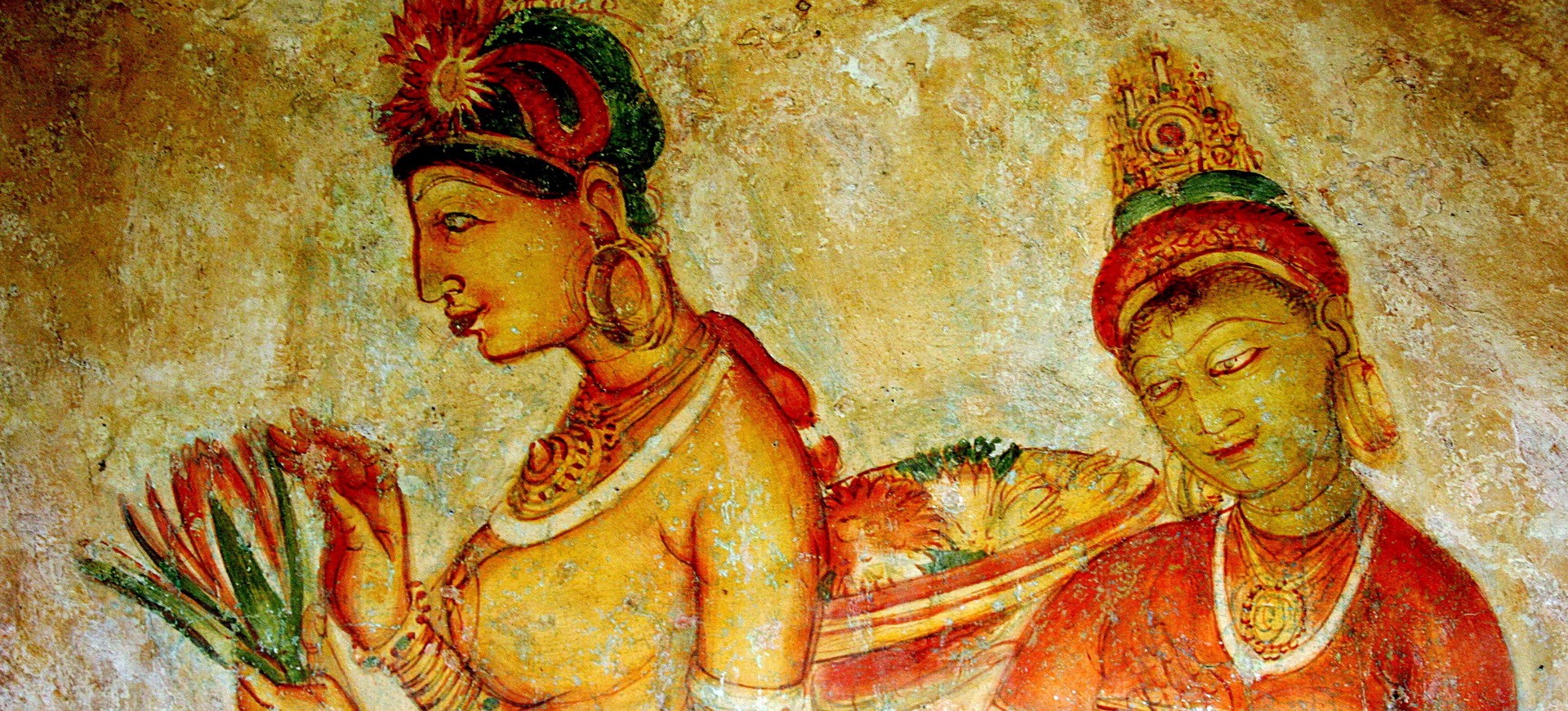 Sri Lanka Sigiriya Les fresques de Demoiselles de Sigiriya