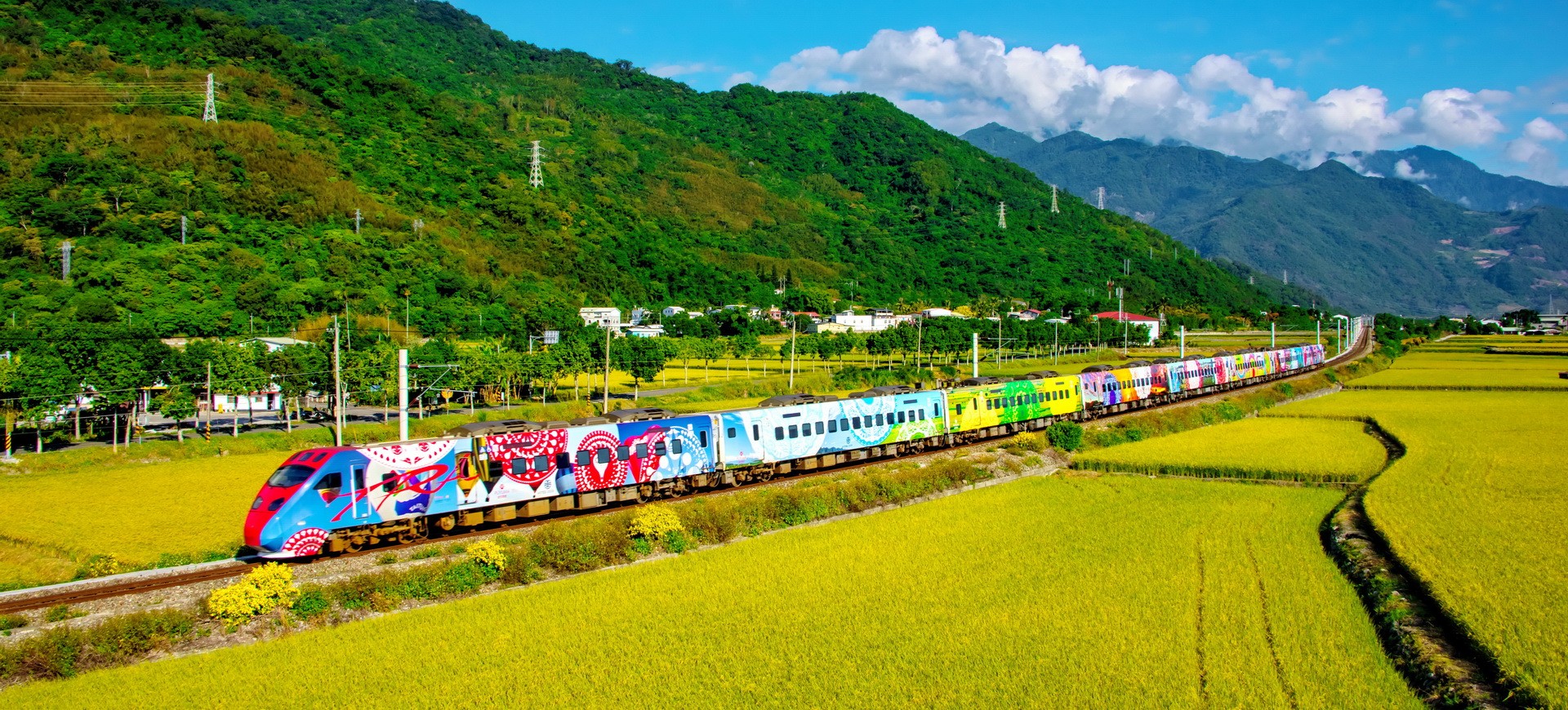 Taiwan Taitung Train traversant la campagne